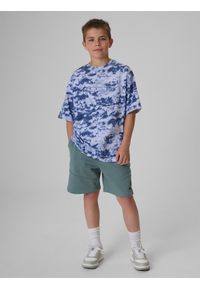 4f - 4F T-shirt loose z nadrukiem chłopięcy - multikolor 158/164 (12-14 lat). Okazja: na uczelnię, na co dzień, na spacer. Kolor: wielokolorowy. Materiał: materiał, bawełna, dzianina. Wzór: nadruk. Sezon: lato. Styl: casual #2