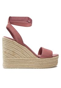 Calvin Klein Jeans Espadryle Wedge Sandal Su Mg Btw YW0YW01026 Różowy. Kolor: różowy. Materiał: skóra