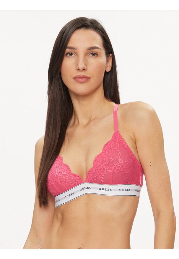 Guess Biustonosz braletka Belle O97C02 KBBT0 Różowy. Kolor: różowy. Materiał: syntetyk