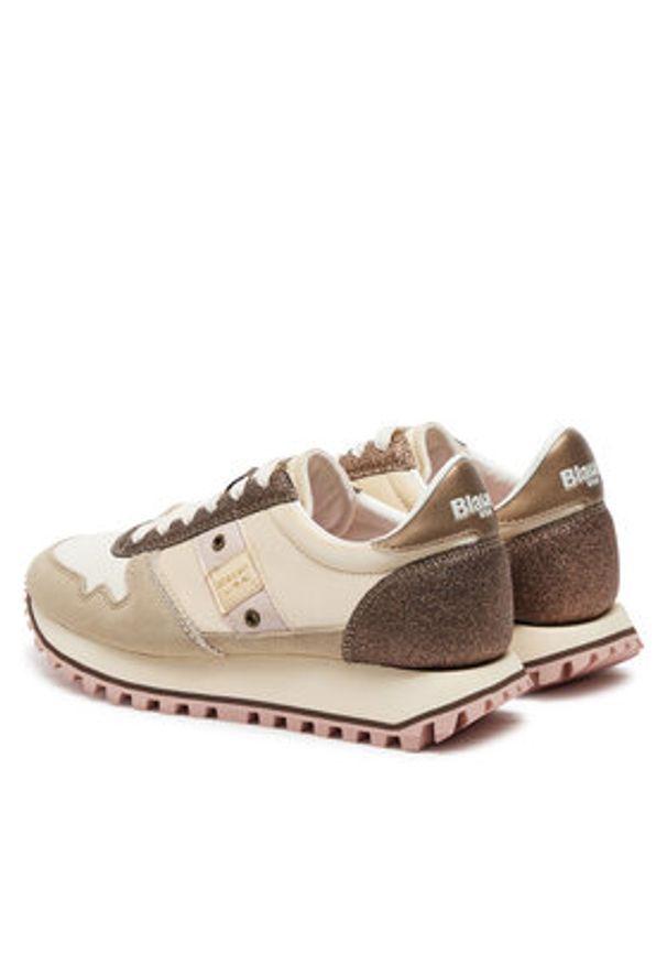 Blauer Sneakersy F4MILLEN01/SUG Beżowy. Kolor: beżowy. Materiał: skóra