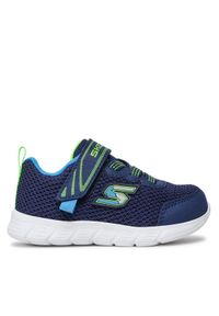 skechers - Skechers Sneakersy Mini Trainer 407305N/NVLM Granatowy. Kolor: niebieski. Materiał: materiał