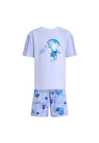 Zestaw Adidas Disney Lilo & Stitch T-Shirt. Kolor: fioletowy, różowy, wielokolorowy. Wzór: motyw z bajki