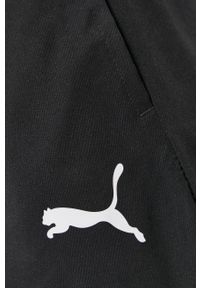 Puma Spodnie 586732 męskie kolor czarny gładkie. Kolor: czarny. Materiał: tkanina, materiał. Wzór: gładki #2