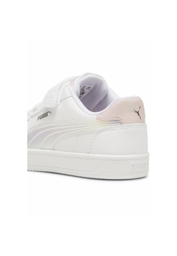 Puma - Dziecięce sneakersy Caven 2.0 Holo PUMA White Mauve Mist Silver Pink Metallic. Okazja: na uczelnię. Kolor: różowy, biały, wielokolorowy. Materiał: syntetyk, materiał. Sezon: lato. Sport: joga i pilates