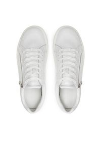 Calvin Klein Sneakersy Low Top Lace Up W/ Zip Mono HM0HM01496 Biały. Kolor: biały