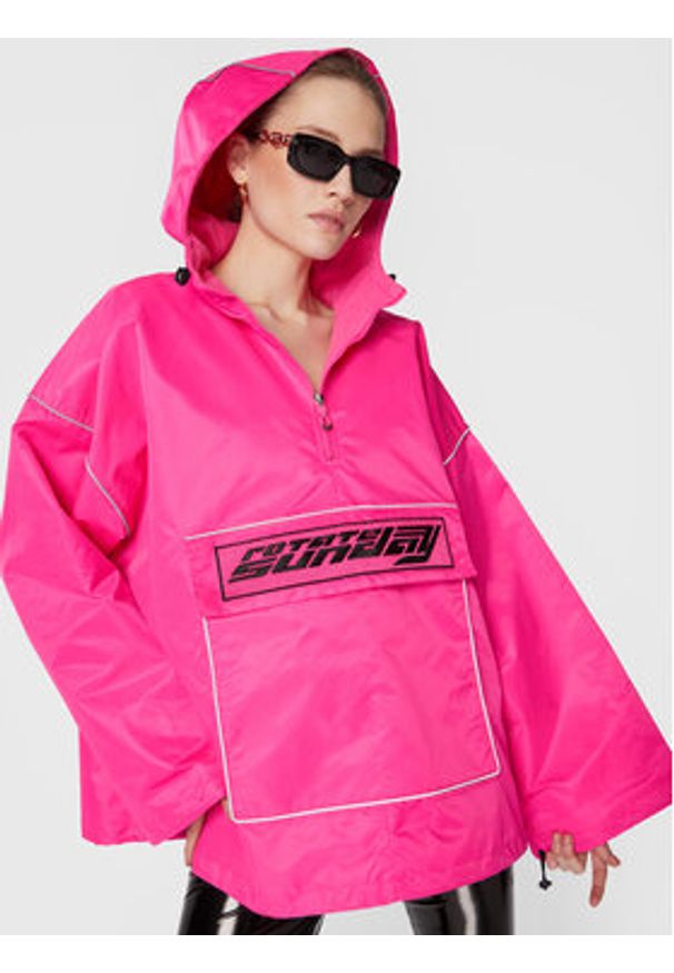 ROTATE Kurtka anorak Water Repellent RT2093 Różowy Oversize. Kolor: różowy. Materiał: syntetyk