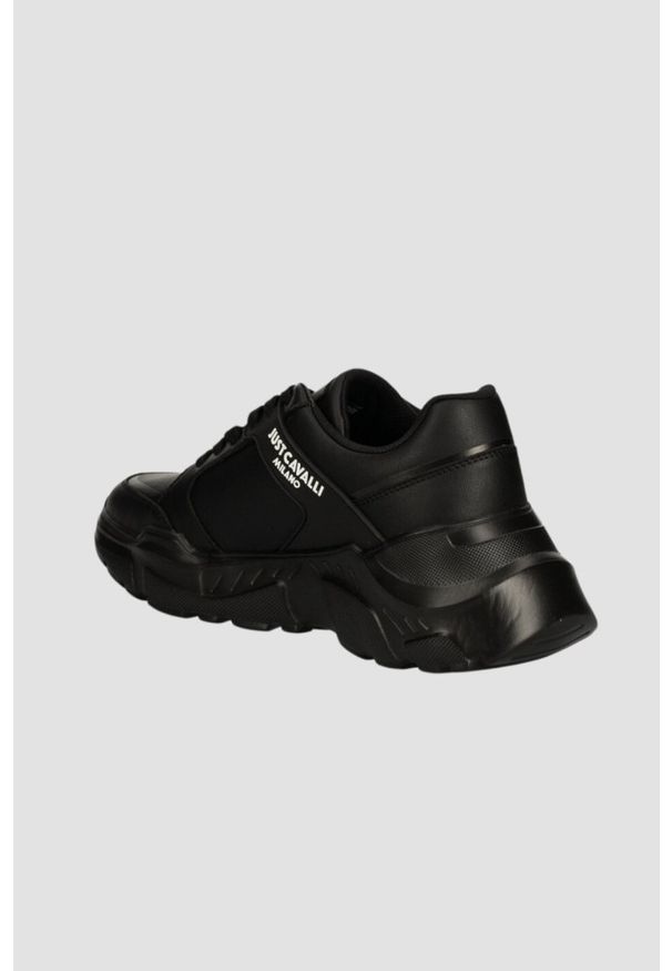 Just Cavalli - JUST CAVALLI Czarne sneakersy Fondo Casper. Kolor: czarny