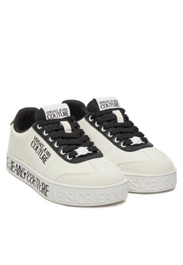 Versace Jeans Couture Sneakersy 78VA3SK6 Biały. Kolor: biały. Materiał: zamsz, skóra