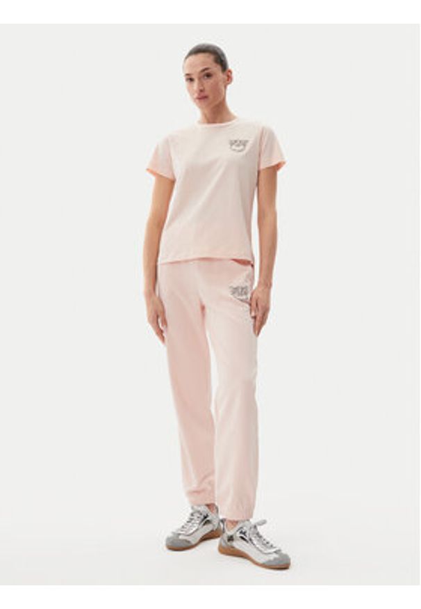 Pinko - PINKO T-Shirt Nambrone 103320 A2G7 Różowy Regular Fit. Kolor: różowy. Materiał: bawełna