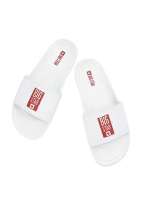 Big-Star - Białe Klapki Big Star Damskie Buty Wodoodporne. Okazja: na plażę, na co dzień. Kolor: biały. Materiał: materiał. Wzór: aplikacja. Styl: casual, wakacyjny #7