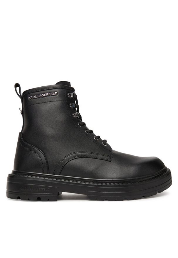 Karl Lagerfeld - KARL LAGERFELD Trapery Miles KL10255 Czarny. Kolor: czarny. Materiał: skóra