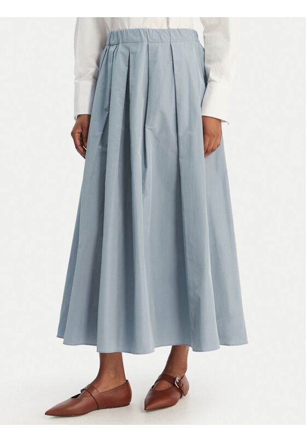 Weekend Max Mara Spódnica trapezowa Formica 2615101072 Błękitny Regular Fit. Kolor: niebieski. Materiał: bawełna