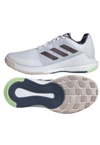 Adidas - Buty do siatkówki adidas Crazyflight W IG3968 białe. Zapięcie: sznurówki. Kolor: biały. Materiał: guma, syntetyk, tkanina. Szerokość cholewki: normalna. Sport: siatkówka #6