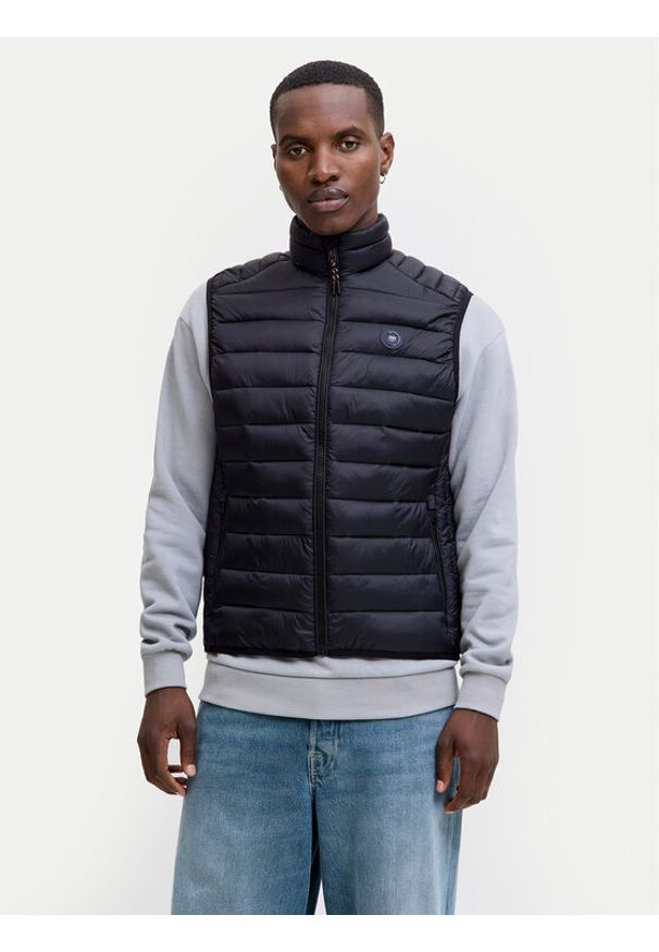 Jack & Jones Kamizelka Bradley 12280973 Czarny Regular Fit. Kolor: czarny. Materiał: syntetyk