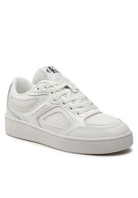 Calvin Klein Jeans Sneakersy Basket Cupsole Low Mix In Met YW0YW01387 Biały. Kolor: biały