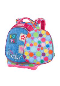 Target Docelowy plecak szkolny, Kolorowe kropki, różowo-niebieskie. Kolor: wielokolorowy, niebieski, różowy. Wzór: kropki, kolorowy