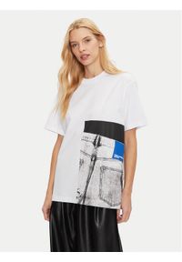 Karl Lagerfeld Jeans T-Shirt 246J1706 Biały Relaxed Fit. Kolor: biały. Materiał: bawełna #1