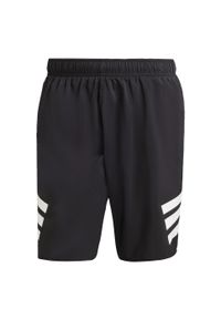 Adidas - Szorty do pływania 3-Stripes 8-Inch. Kolor: biały, wielokolorowy, czarny. Materiał: materiał