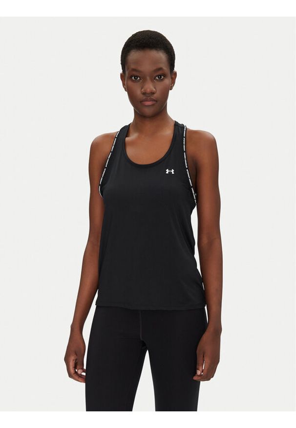 Under Armour Top Tech Knockout 1389851 Czarny Regular Fit. Kolor: czarny. Materiał: syntetyk