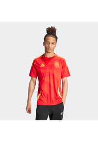 Adidas - Koszulka piłkarska ADIDAS Hiszpania EURO 2024 domowa. Wzór: kwiaty. Sport: piłka nożna