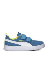 Buty do chodzenia dla dzieci Puma Courtflex V2 Mesh V PS niebieskie. Zapięcie: rzepy. Kolor: niebieski. Materiał: mesh. Sport: turystyka piesza #1