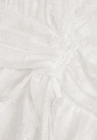 Renee - Biała Rozkloszowana Sukienka z Dekoltem Zapinanym na Napy Tarae. Okazja: na co dzień. Kolor: biały. Styl: elegancki, casual #4