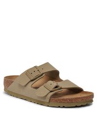 Birkenstock Klapki Arizona 1027697 Khaki. Kolor: brązowy. Materiał: skóra #4