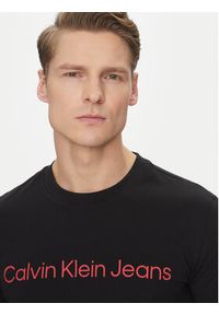 Calvin Klein Jeans T-Shirt J30J322552 Czarny Slim Fit. Kolor: czarny. Materiał: bawełna #5