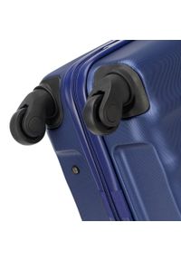 Wittchen - Walizka kabinowa z polikarbonu fakturowana granatowa. Kolor: niebieski. Materiał: guma. Styl: klasyczny #3