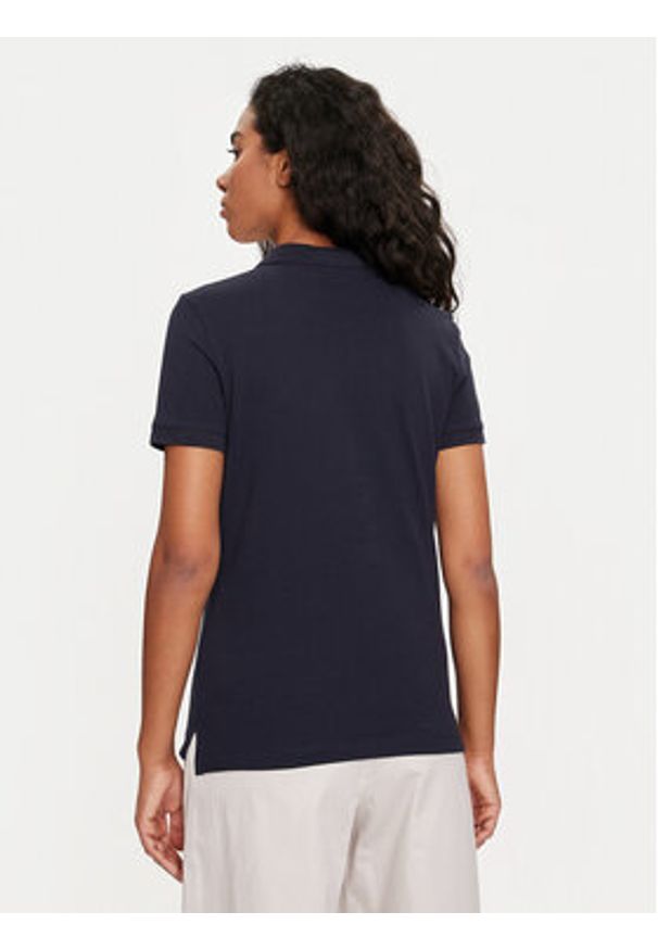 GANT - Gant Polo Shield 4200870 Granatowy Slim Fit. Typ kołnierza: polo. Kolor: niebieski. Materiał: bawełna