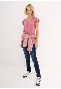 bonprix - Shirt ciążowy i do karmienia piersią, ze zrównoważonej wiskozy. Kolekcja: moda ciążowa. Kolor: fioletowy. Materiał: wiskoza #2