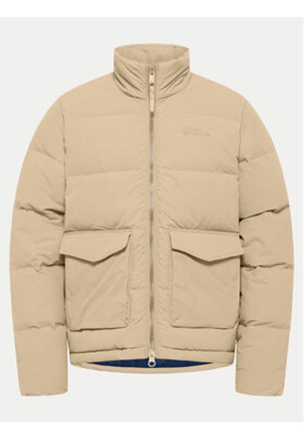Jack Wolfskin Kurtka puchowa Nordlicht A60040 Beżowy Regular Fit. Kolor: beżowy. Materiał: syntetyk