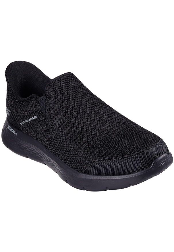 skechers - Buty sportowe męskie Skechers Go Walk Flex Ojai. Kolor: czarny. Materiał: materiał. Sport: fitness