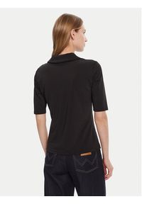 Calvin Klein Polo LV044C221G Czarny Slim Fit. Typ kołnierza: polo. Kolor: czarny. Materiał: syntetyk #3