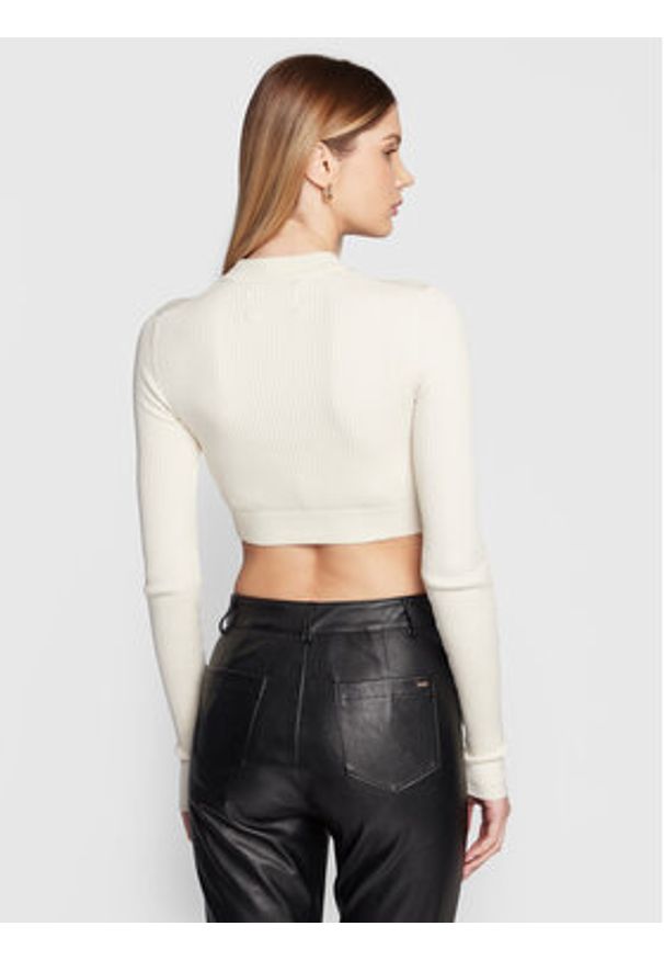Calvin Klein Jeans Sweter J20J220446 Écru Slim Fit. Materiał: lyocell