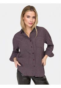 only - ONLY Koszula Fenna 15375372 Fioletowy Oversize. Kolor: fioletowy. Materiał: bawełna #1