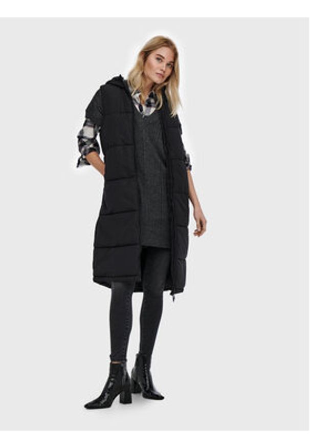 only - ONLY Bezrękawnik Alina 15241995 Czarny Regular Fit. Kolor: czarny. Materiał: syntetyk. Długość rękawa: bez rękawów