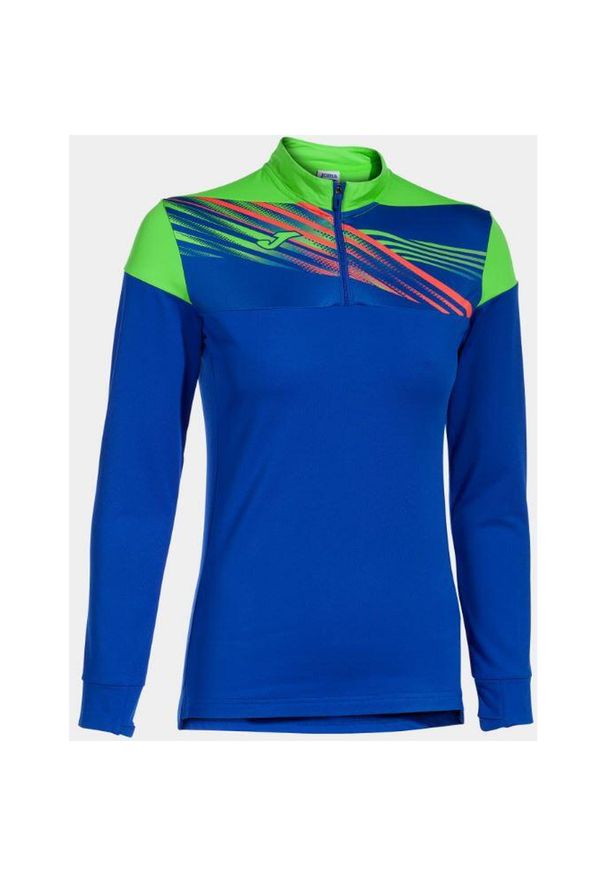 Bluza Sportowa Damska Joma Elite X - Royal/Zielona Fluorescencyjna XL. Kolor: niebieski. Materiał: poliester, elastan