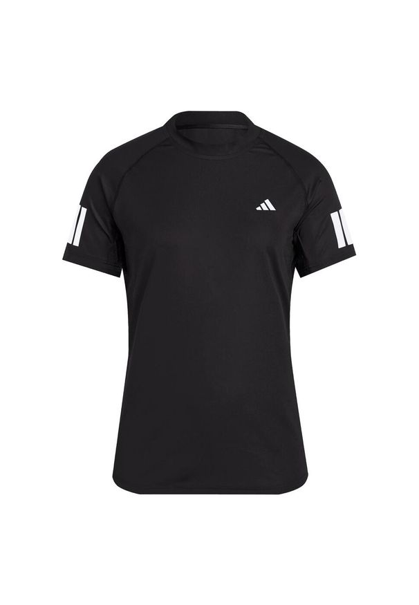 Adidas - Koszulka Club 3-Stripes Tennis Climacool. Kolor: czarny. Technologia: ClimaCool (Adidas). Sport: tenis