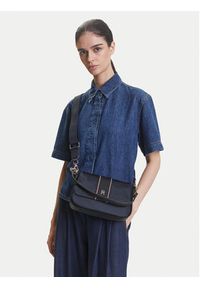 TOMMY HILFIGER - Tommy Hilfiger Torebka Poppy Conv. Crossover Corp AW0AW17168 Granatowy. Kolor: niebieski