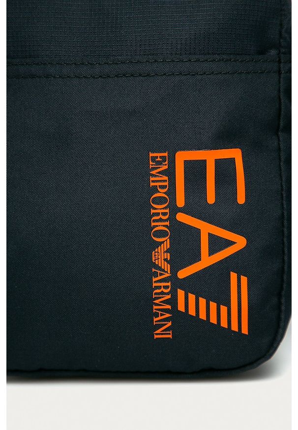 EA7 Emporio Armani Saszetka kolor granatowy. Kolor: niebieski. Wzór: nadruk