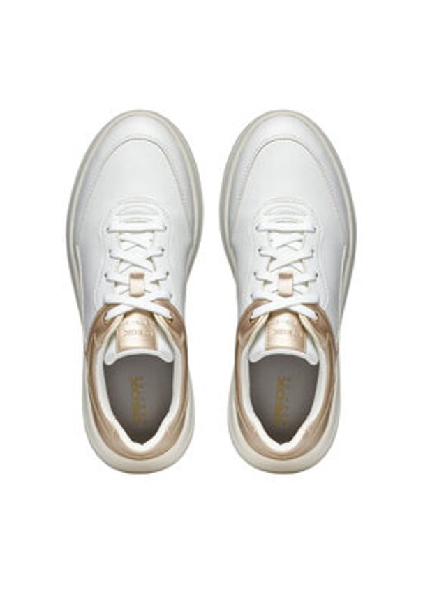 Geox Sneakersy D Spherica Ecub-3 D46WTB 054AJ C1327 Biały. Kolor: biały. Materiał: skóra
