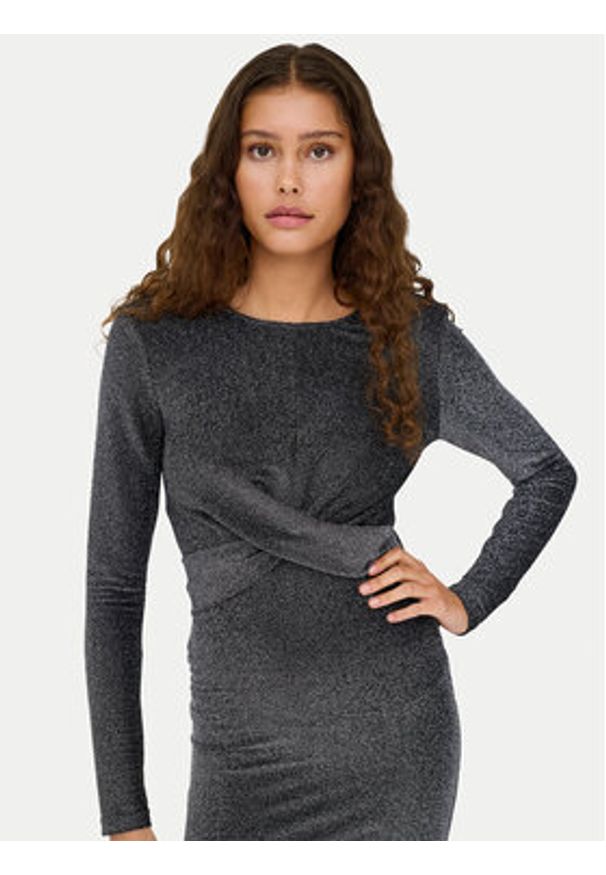 only - ONLY Sukienka koktajlowa Rich 15360278 Szary Regular Fit. Kolor: szary. Materiał: syntetyk. Styl: wizytowy