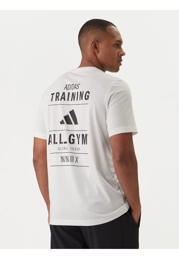 Adidas - adidas T-Shirt Category Training Graphic JM8976 Écru Regular Fit. Kolor: kremowy. Materiał: bawełna