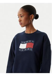 Tommy Jeans Bluza Wavy Flag DW0DW22742 Granatowy Boxy Fit. Kolor: niebieski. Materiał: bawełna #2