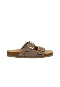 Klapki Yokono Granada-700 Nobuck Tabaco, Beżowy, Skóra naturalna - 41. Kolor: beżowy. Materiał: materiał. Wzór: paski. Styl: elegancki #1