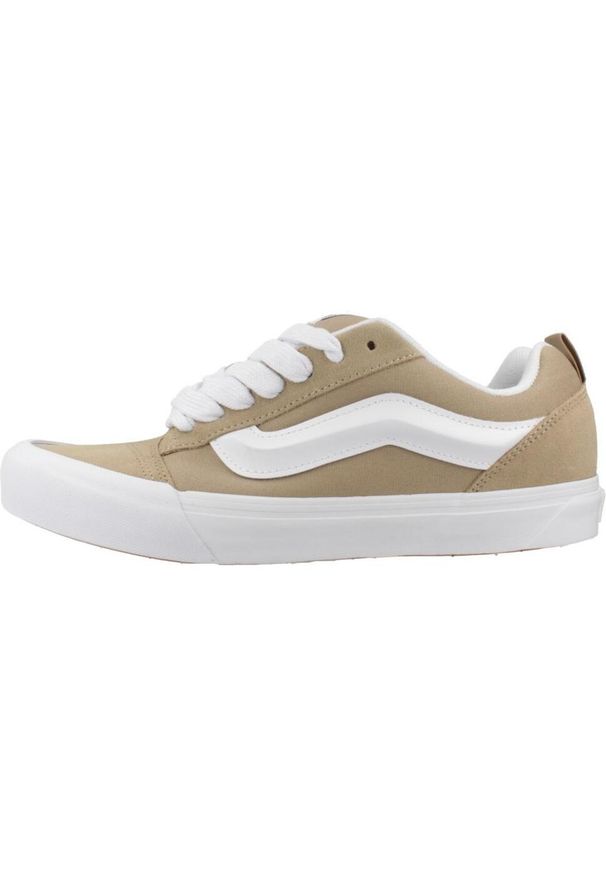 Tenisówki Vans Model Knu Skool Kolor Jasnobrązowy. Kolor: brązowy, zielony, wielokolorowy, beżowy. Materiał: tkanina, skóra