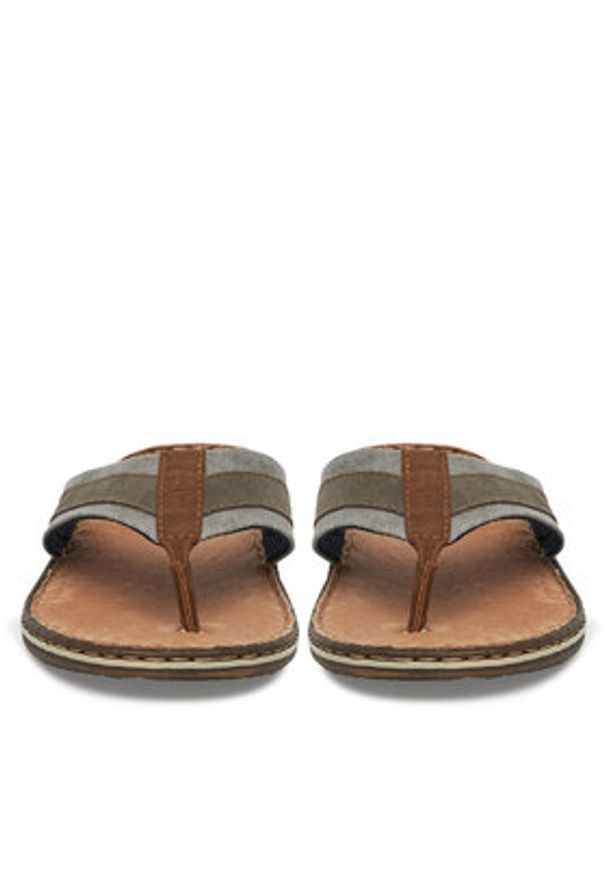 Rieker Japonki CEO-21095-42 Beżowy ciemny. Kolor: beżowy. Materiał: materiał