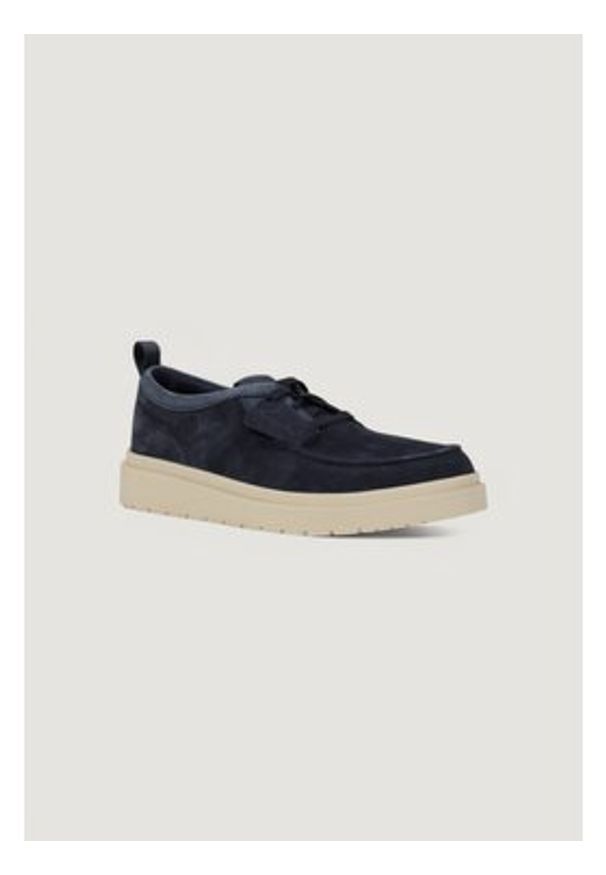 Clarks Półbuty Polden Moc 26180866 Granatowy. Kolor: niebieski. Materiał: skóra, zamsz