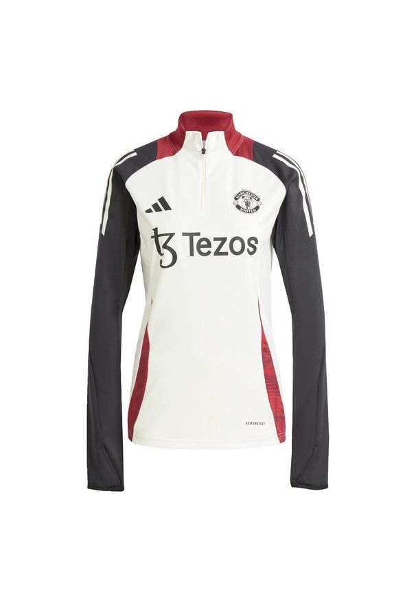 Adidas - Bluza Manchester United Tiro 24 Training. Kolor: czarny, biały, wielokolorowy. Materiał: materiał. Sport: piłka nożna